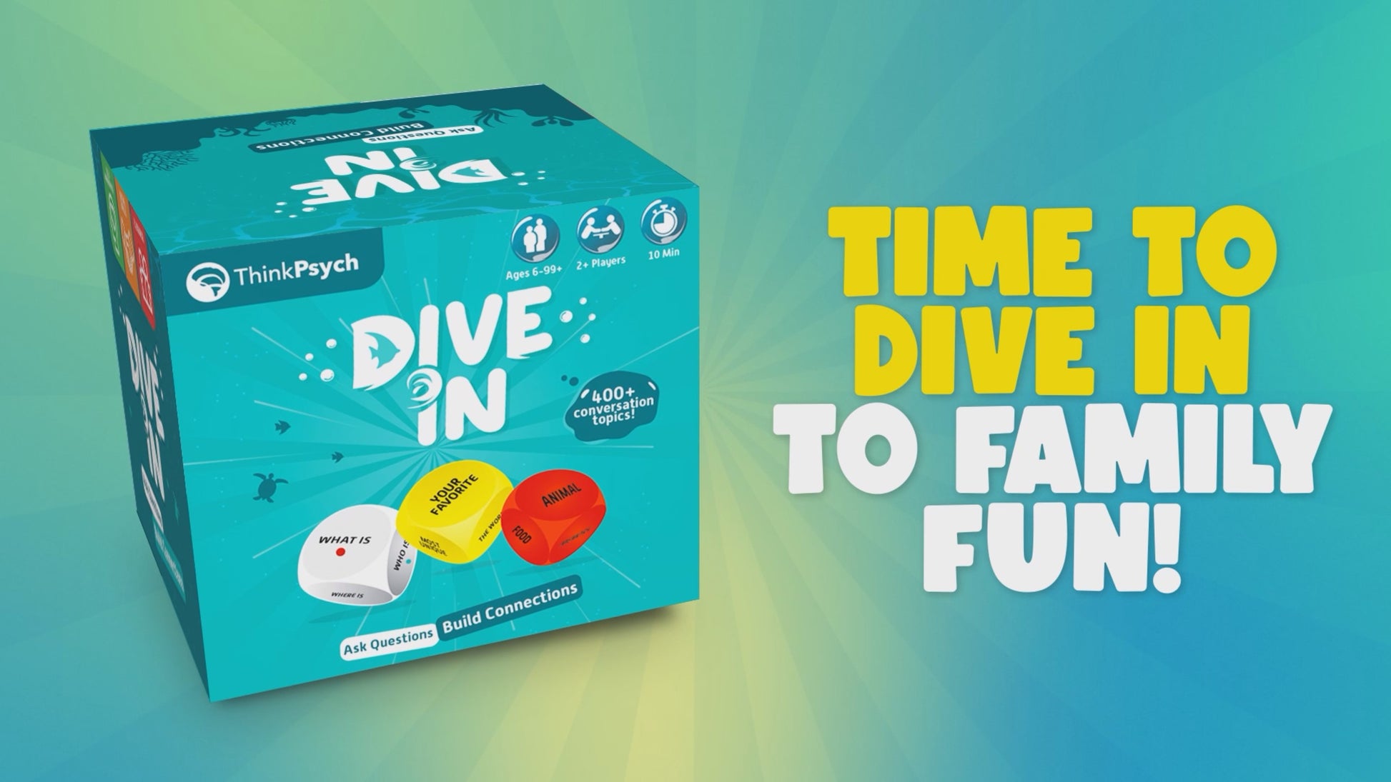 ThinkPsych Dive In Card Game for Family Game Nights