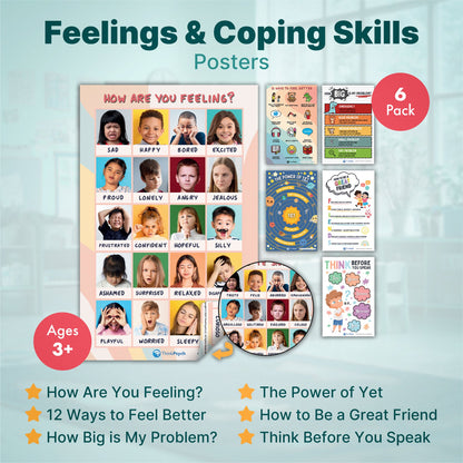 Feelings and Coping Skills Posters 6-Pack