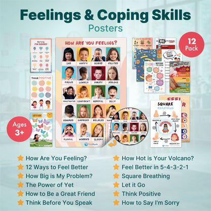 Feelings and Coping Skills Posters 12-Pack