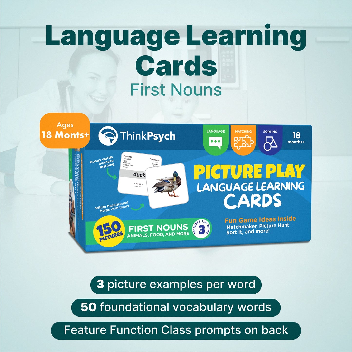 Language Learning Cards First Nouns
