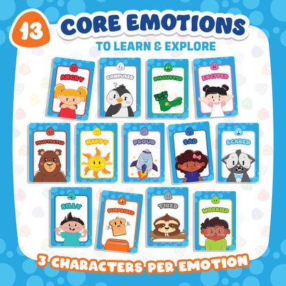 The 13 core emotions in Feelings Bingo