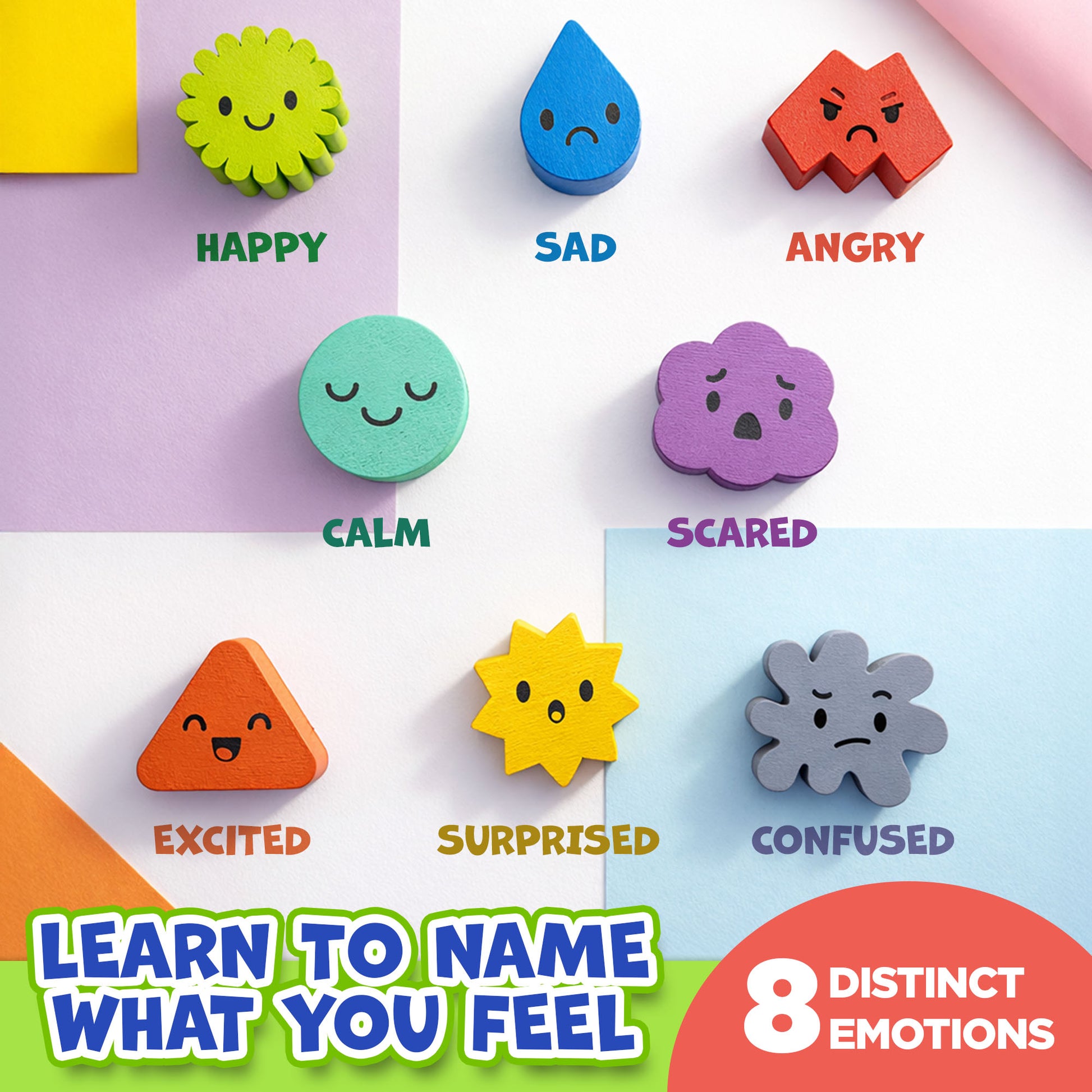 Feelings Clock Puzzle: Learn to Name What You Feel
