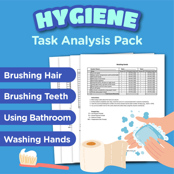 Hygiene Routine Boardmaker Task Analysis Task Analysis for ABA: Free Examples & Data Sheets | ThinkPsych