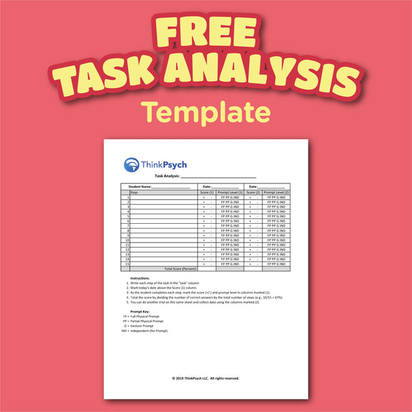 Task Analysis for ABA: Free Examples & Data Sheets | ThinkPsych