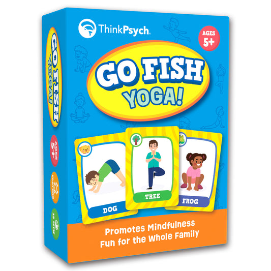 Go Fish Yoga card game box and yoga pose cards