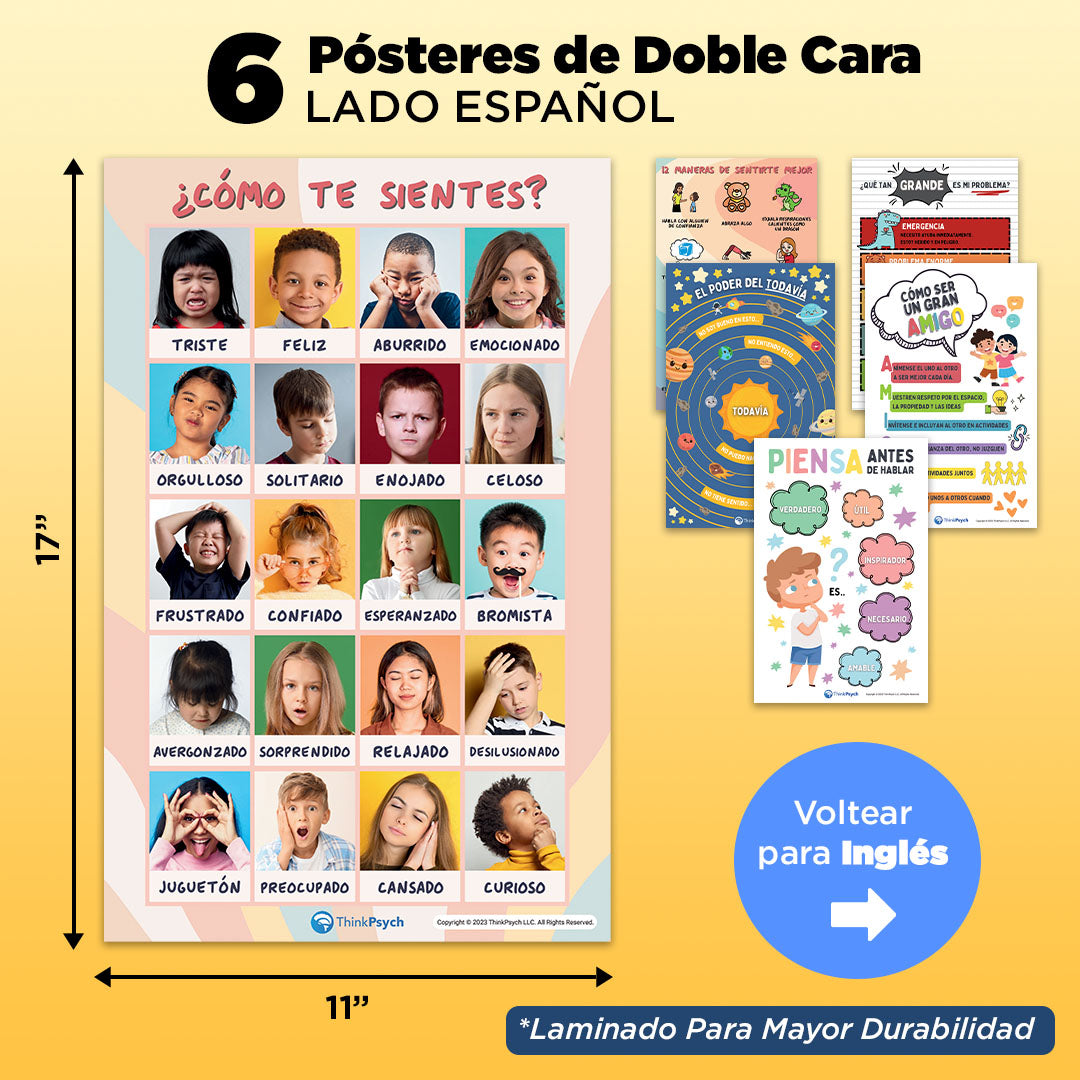 Feelings & Coping Skills Posters (Bilingual)