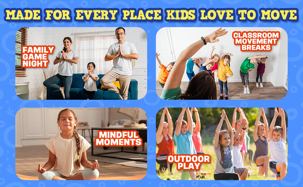 Go Fish Yoga played at family game night, in the classroom, and outdoors