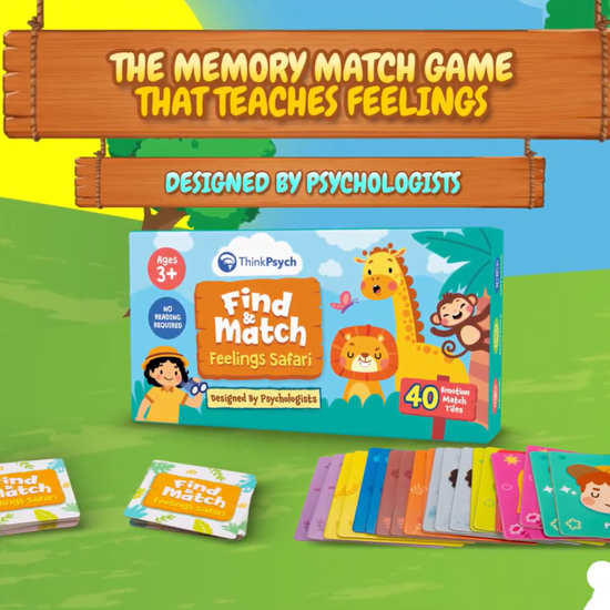 ThinkPsych Find and Match - Feelings Safari Matching Game for Kids