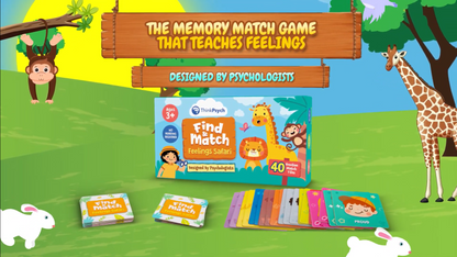 ThinkPsych Find and Match - Feelings Safari Matching Game for Kids